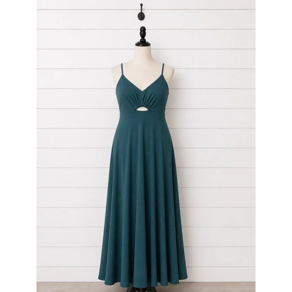 BTFBM Green Smocked Maxi Dress